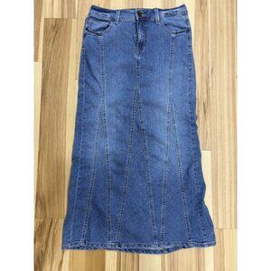 Nine West Vintage Denim Maxi Skirt – Size 2 | Excellent Condition 90s/ Y2K